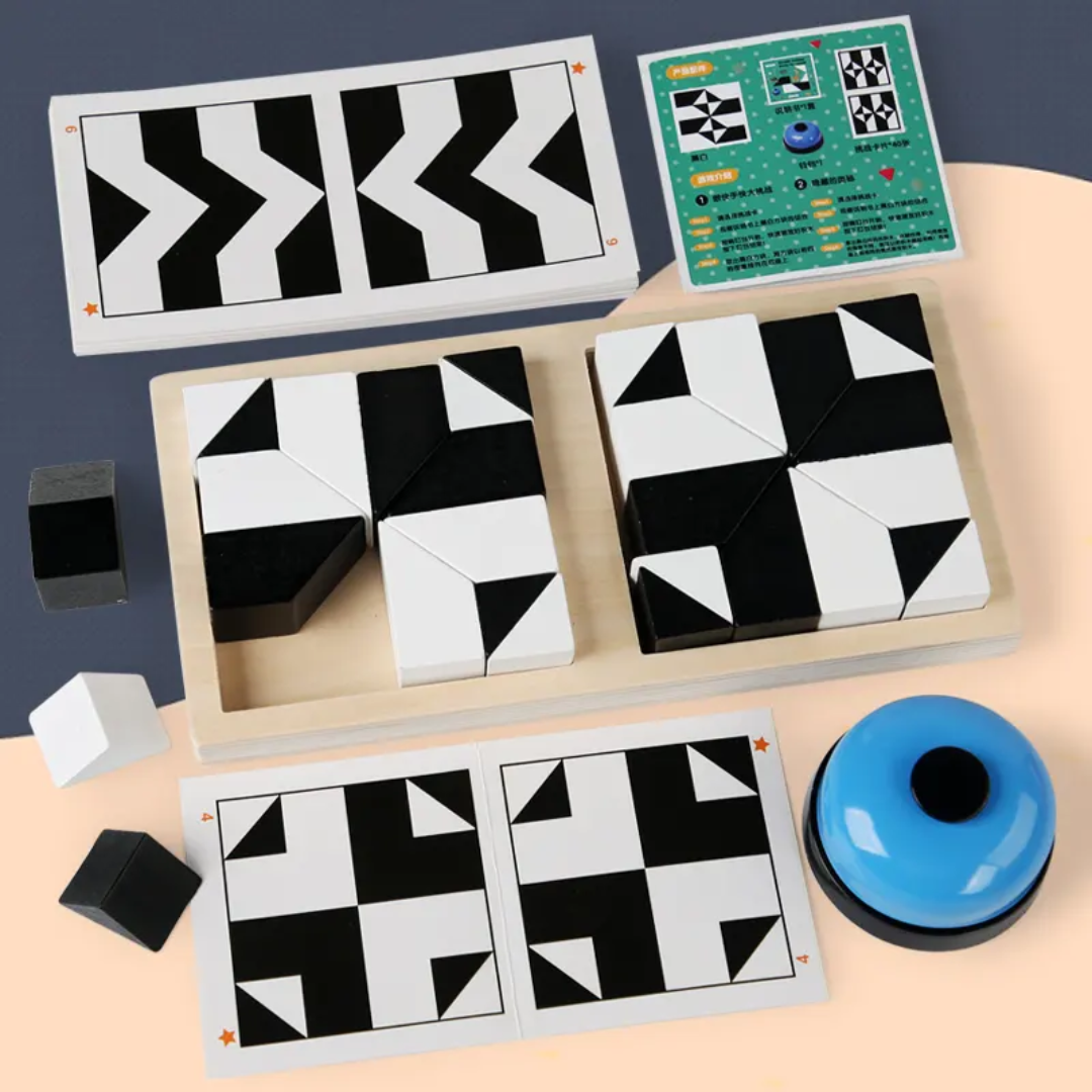 Black and White Blocks Matching Game