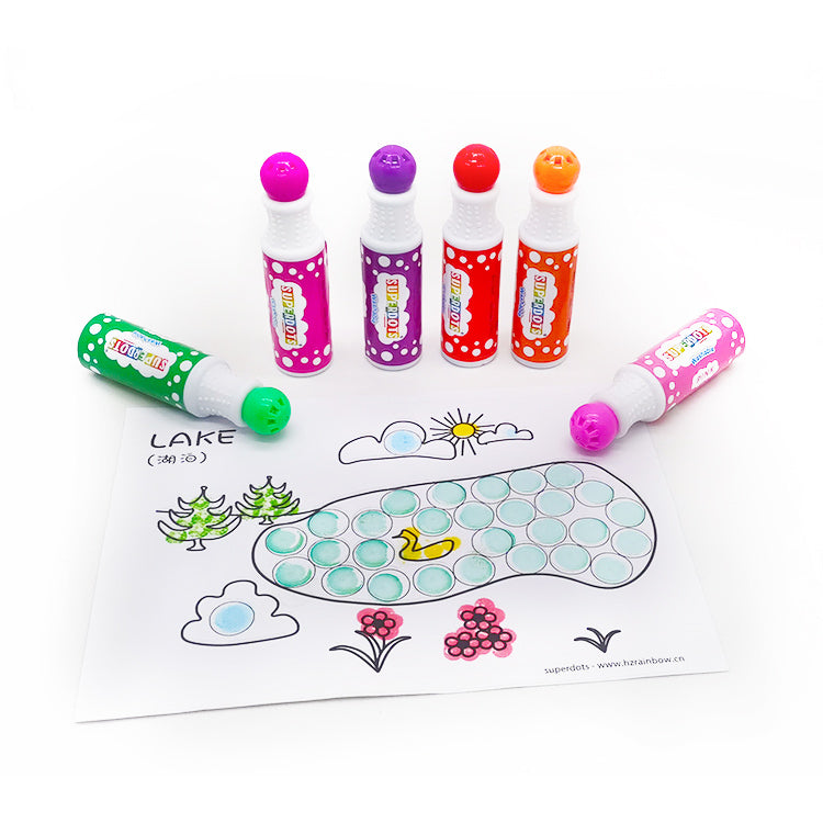 Superdots Washable Dot Markers - Set of 12 Colors