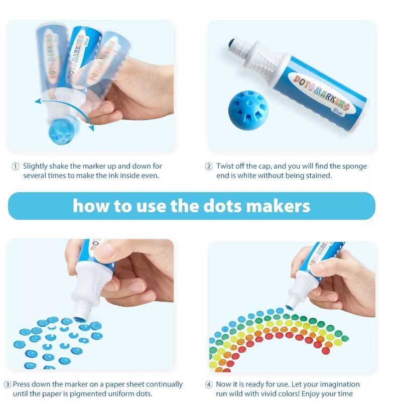 Superdots Washable Dot Markers - Set of 12 Colors