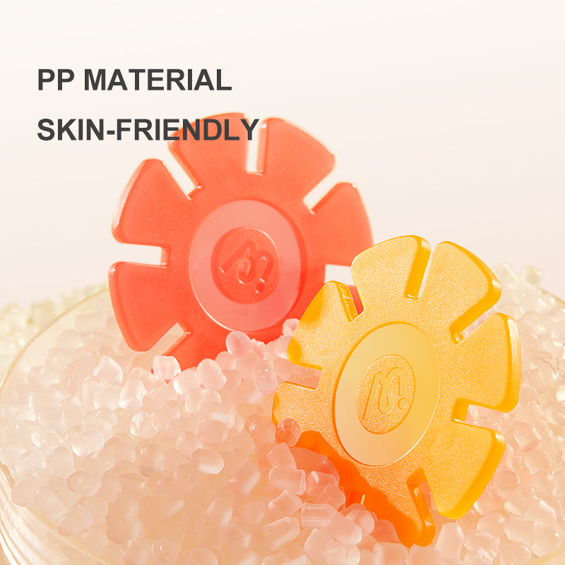 Brightly colored snowflake-shaped plastic connectors for 3D building and construction