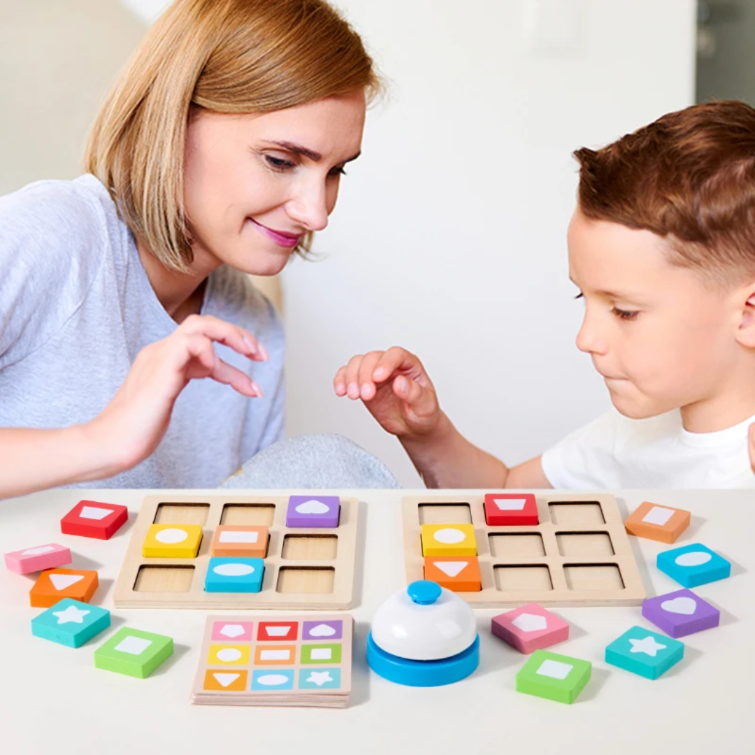 Shape pattern cards for logic and cognitive development – Montessori learning toys