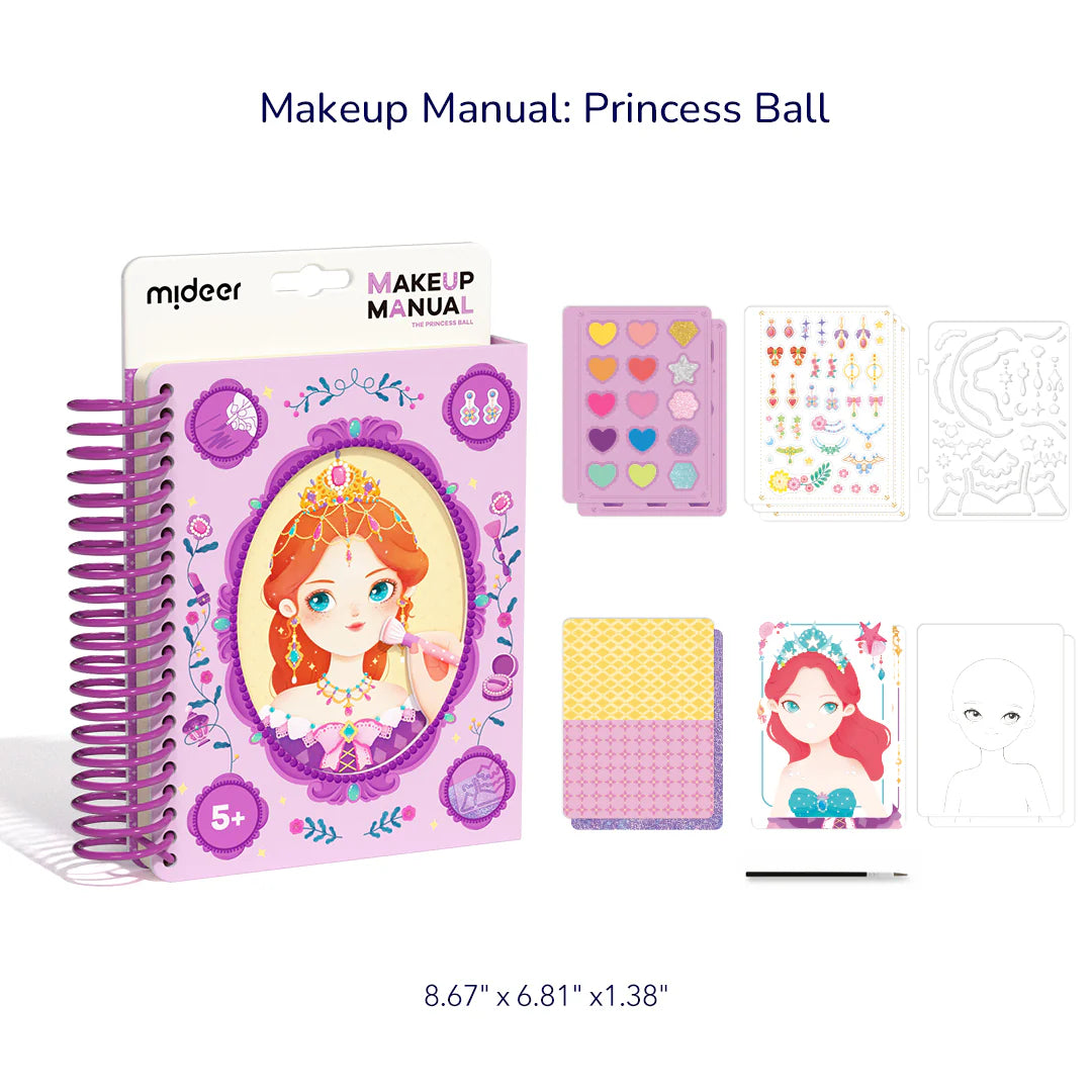 DIY princess dress-up and makeup book with gems and heart stickers – One Two Play