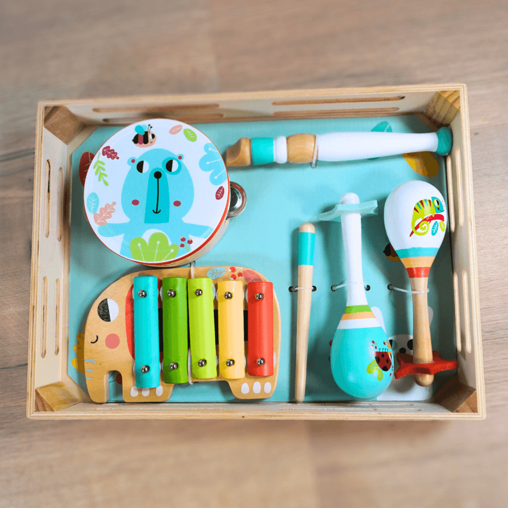 Wooden Music Instruments Set