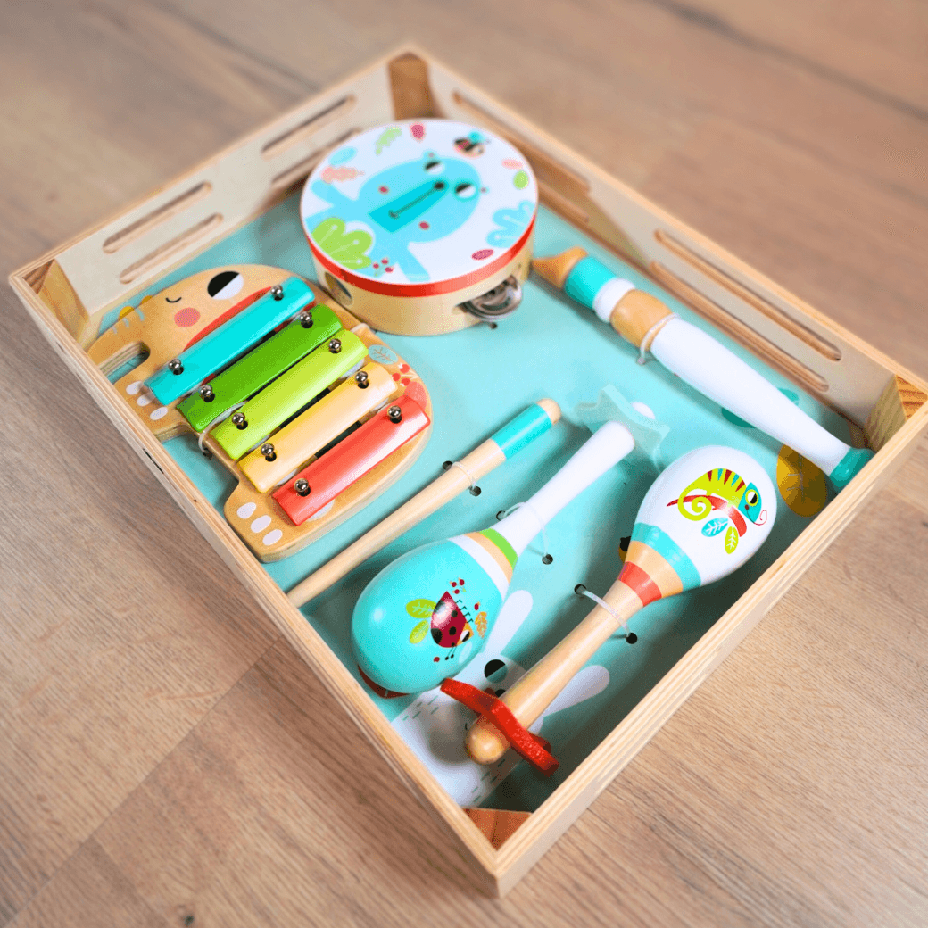 Wooden Music Instruments Set