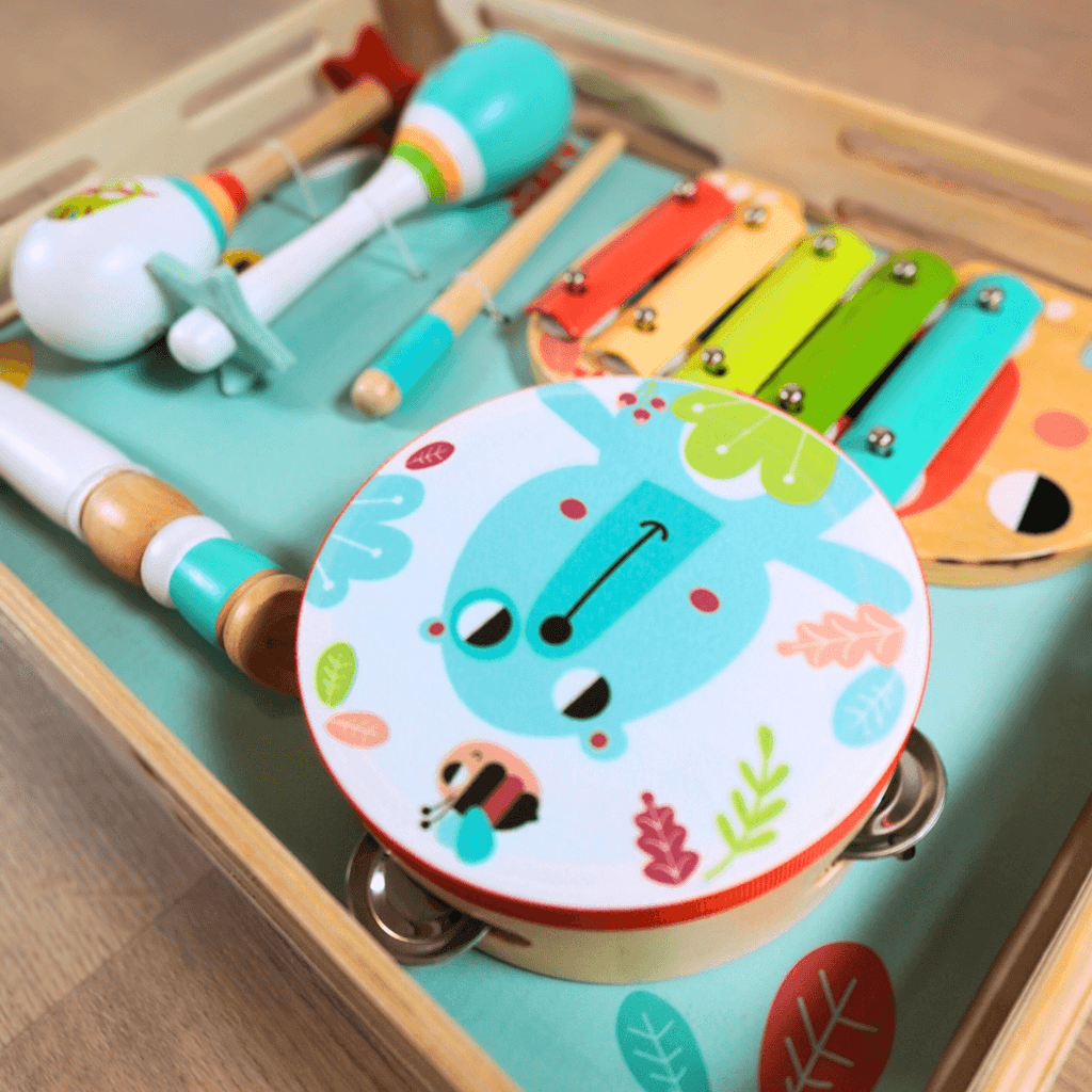Wooden Music Instruments Set