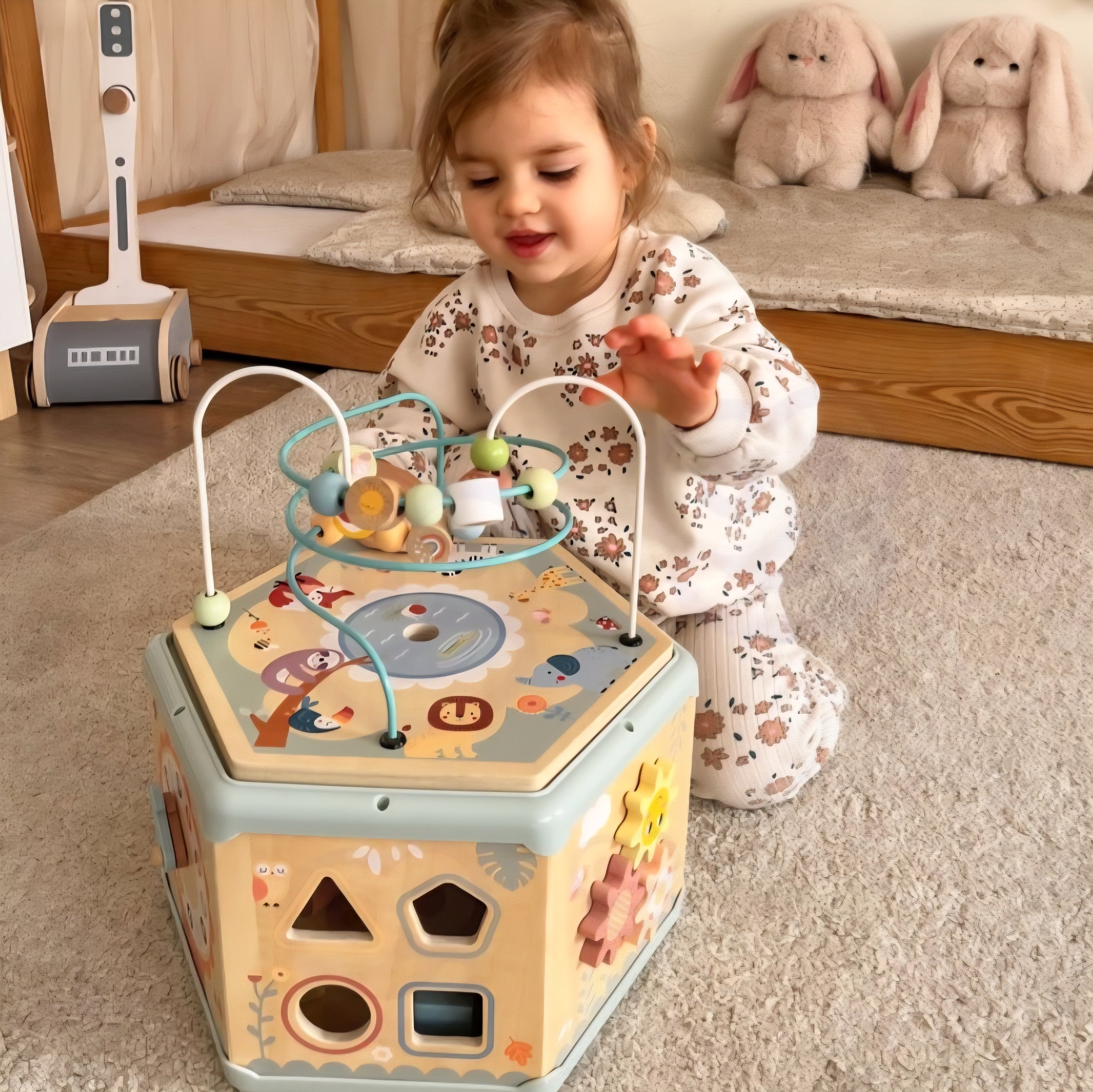 7 in 1 Wooden Activity Cube