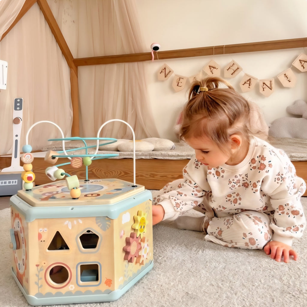 7 in 1 Wooden Activity Cube