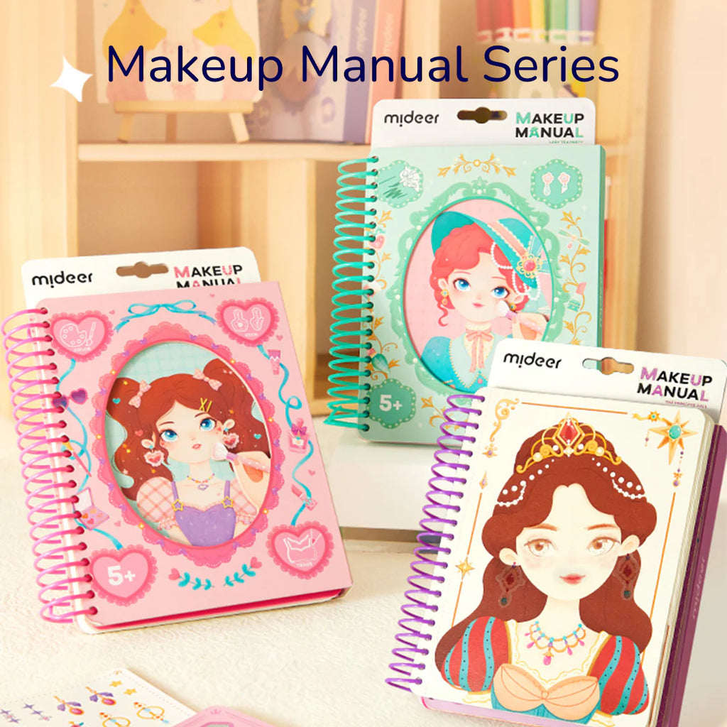 Includes paintbrush and stencil board for precise creative makeup and fashion design