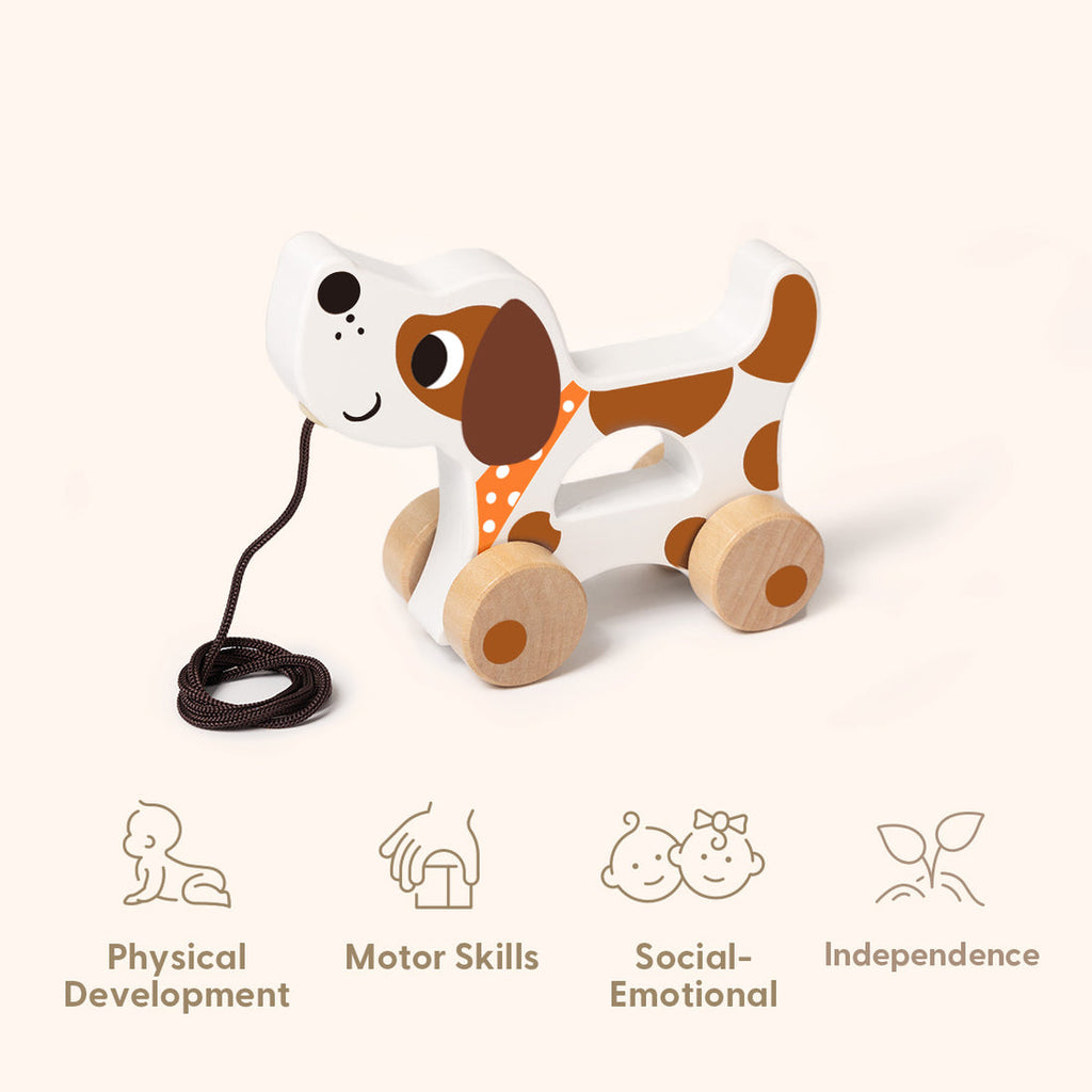 Small wooden push car for active play and gross motor skills – Educational toys Lebanon